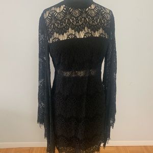 MinkPink Black lace dress